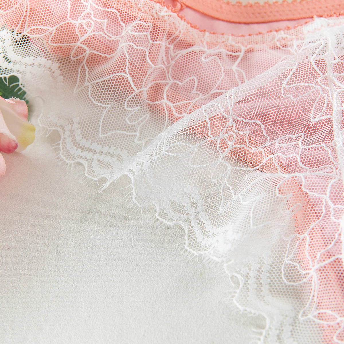 French Satin Lace Bra And Thong Set Sexy Ultrathint Lace Patchwork Lingerie Two Picec Sets Fancy Erotic Intimate Underwear Suit