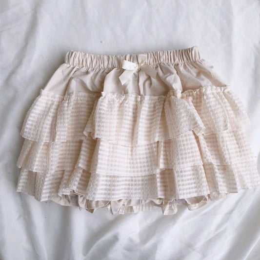 Gothic Y2k Elastic Waist Harajuku Y2k Short Skirt Women Hot Chick Chic Ruffle Subculture Skirts Design Retro Cake Skirt Lolita