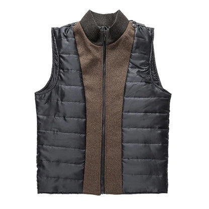 Slim Adjustable Vest Parkas Men Fashion Autumn Clothing Windproof Woolen Male Business Coat Men Brand Winter Warm Jacket Parkas