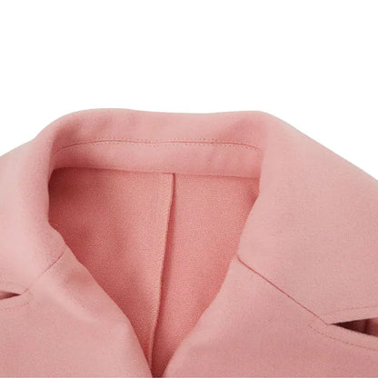 Women Trench New Autumn Winter Pink Coat Fashion Streetwear Suit Collar Button Elegant Lady Coat Trench Slim Versatile Clothing