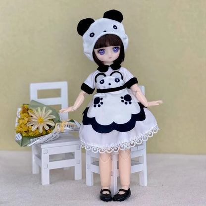 30cm Two-dimensional Doll Comic Face 1/6 Bjd Doll or Dress Up Clothes Children's Girl Birthday Gift Toys Kids Toys