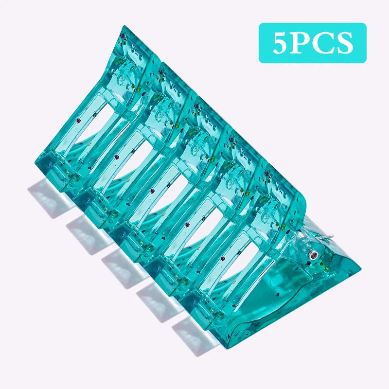 Acrylic Nail Clip Transparent Gel Quick Building Nail Tips Clips Fingernail Extension UV Clamps Manicuring Art Builder Tools Set Q42201-3 5