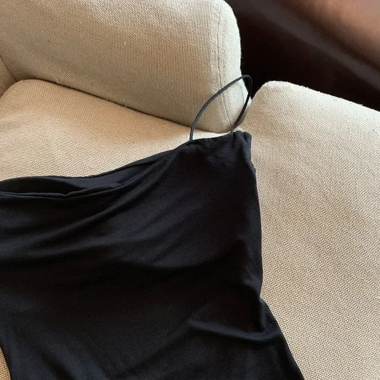 Women With Built In Bra Spaghetti Strap Tanks Summer Camis Tank Casual Tops  For Woman Solid Color Female Korean Style Badiee Stylez