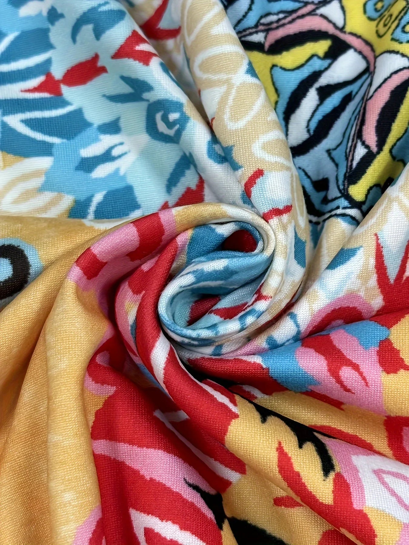 plus Size Printed Casual V-Neck Geometric Pattern Sleeveless Dress for Women