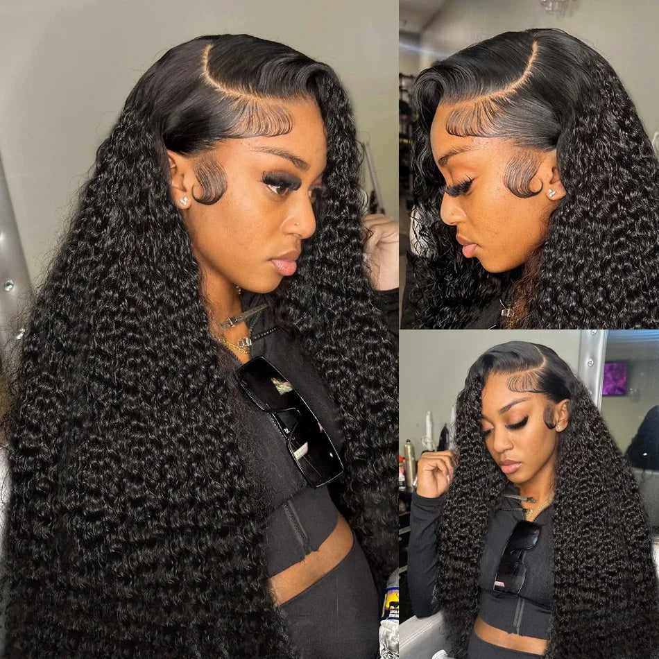 HD 13x6 Deep Curly Lace Front Human Hair Wigs On Sale Vietnamese 30 36 Inch Water Wave Glueless Lace Frontal Wig 100% Human Hair Badiee Stylez