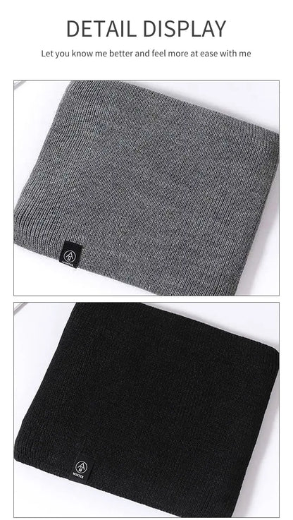 Fashion Women Knitted Scarf Solid Cashmer Like Winter Snood Scarves Lady Warm Thick Unisex Men Neck Scarfs Ring Badiee Stylez