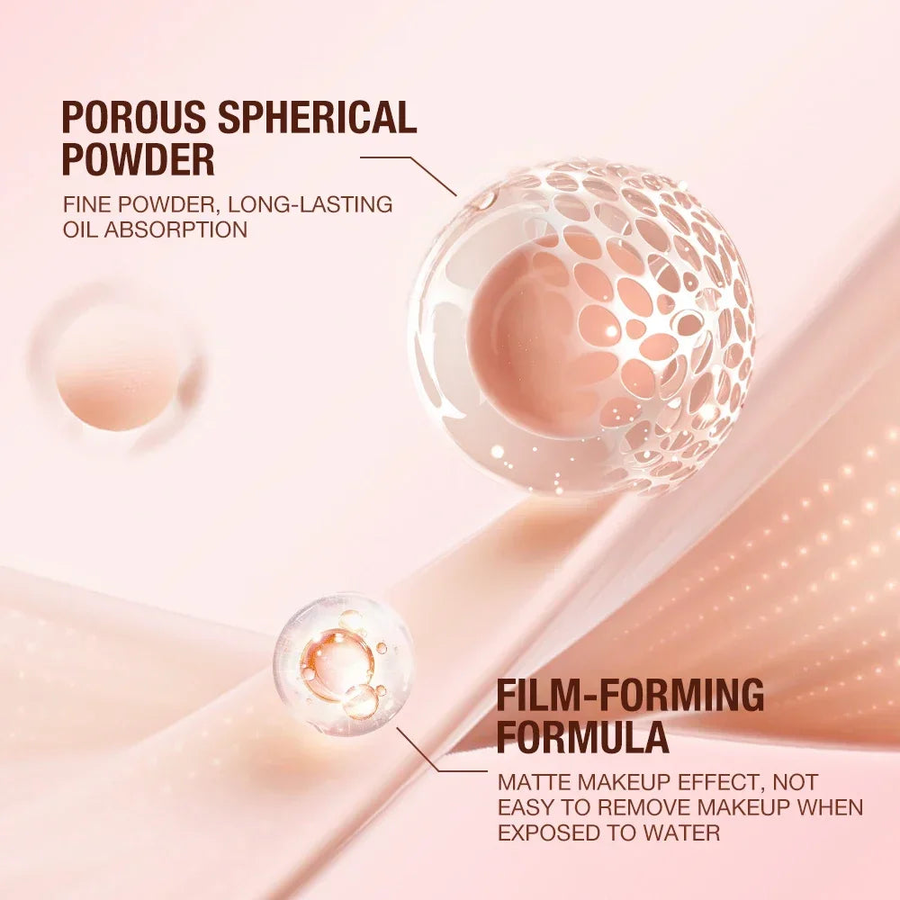 O.TWO.O Face Powder Oil-control 24 Hours Long Lasting Waterproof Matte Face Makeup Cosmetic Setting Compact Powder