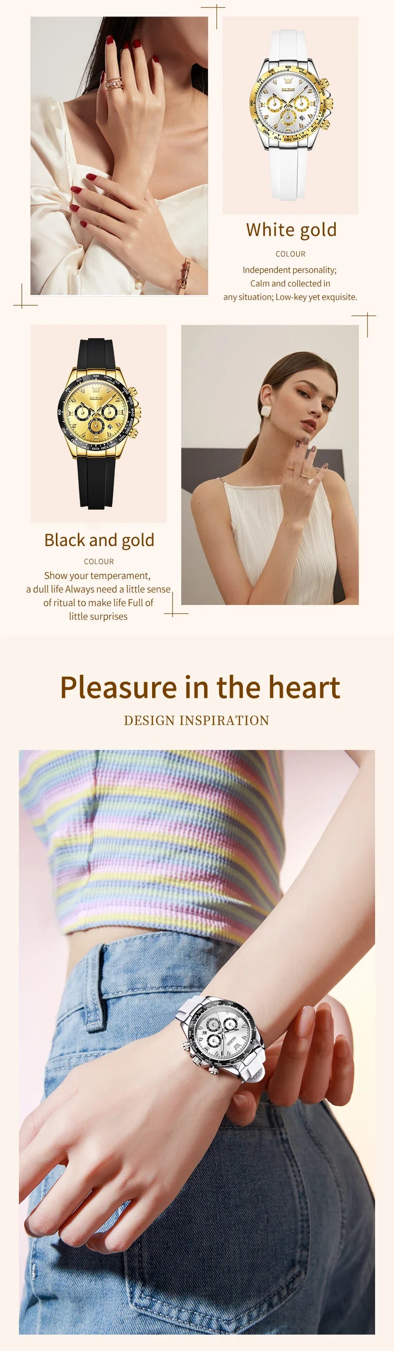 OLEVS 5618 Woman Watch Fashion Original Quartz Watch Waterproof Luminous Chronograph Date Sports Watches For Woman With Box