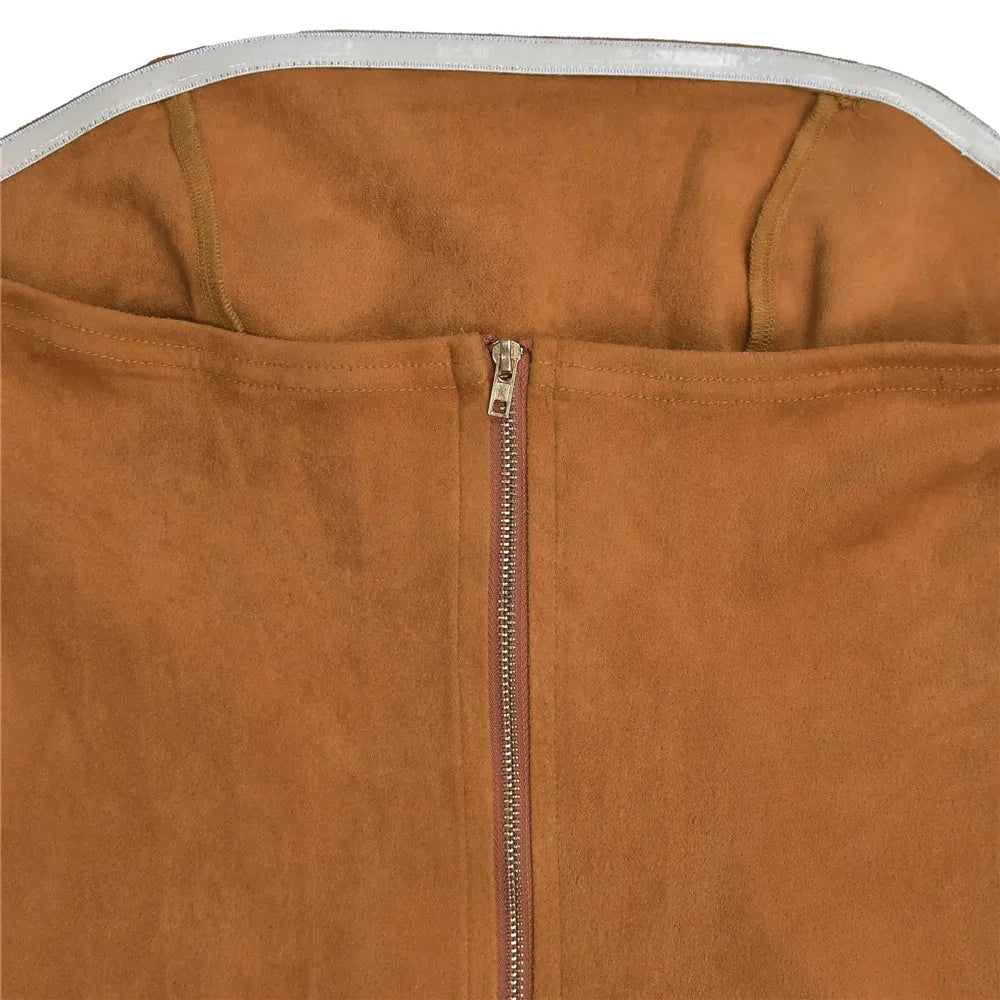 RLMABABY Sexy Strapless Tassel Bodycon Mini Dress Women Gown Slim Backless Sleeveless Metal Buckle Club Party Sheath Short Dress