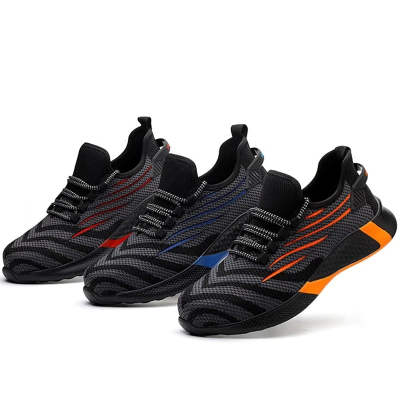 Men Work Safety Shoes Anti-puncture Working Sneakers Male Indestructible Work Shoes Men Boots Lightweight Men Shoes Safety Boots - Badiee Stylez