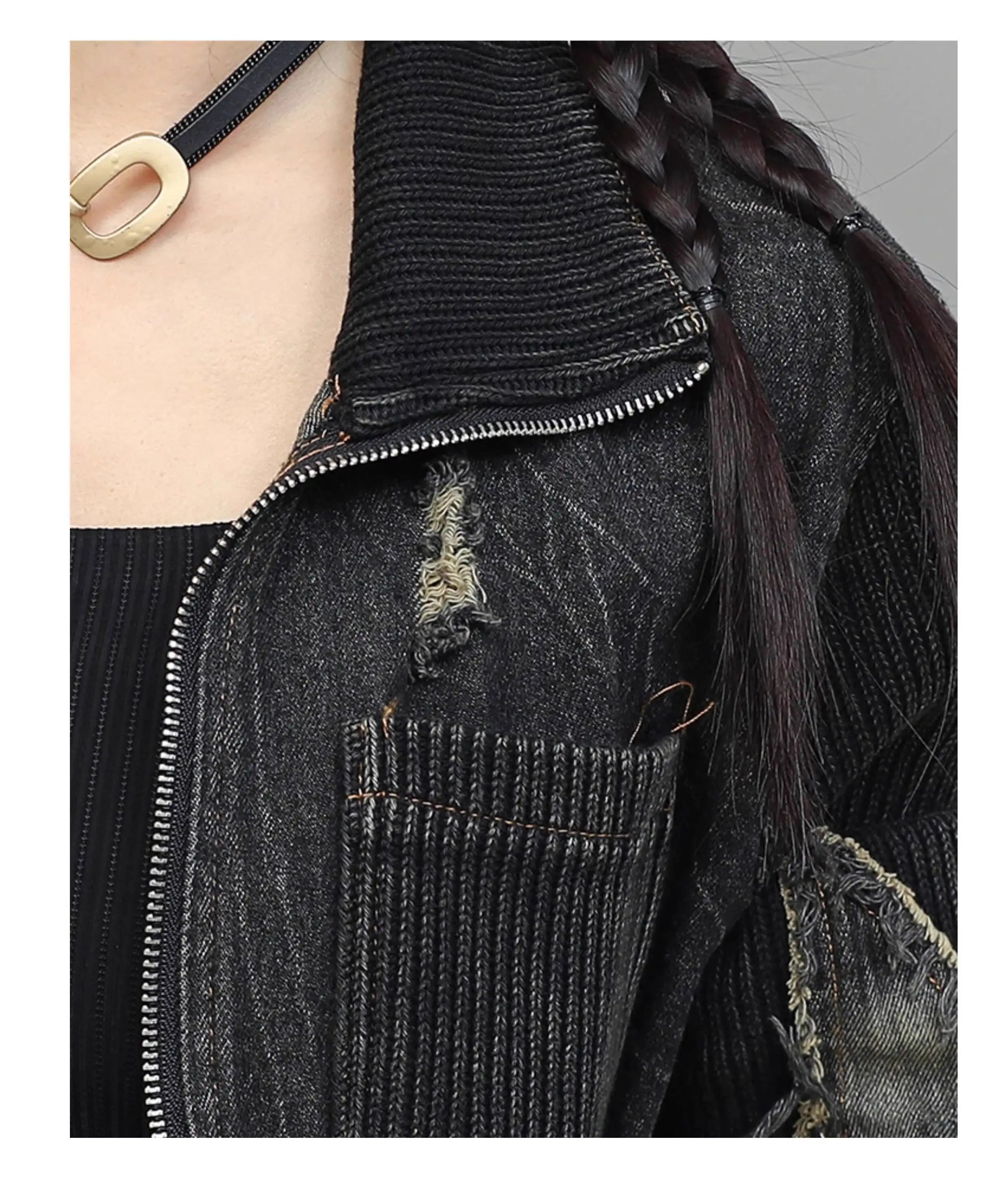 Trendy Cool Pant Set Women Autumn Vintage Denim Patchwork Long Sleeve Irregular Jacket + Harem Pants Two-Piece Set LX4331 Badiee Stylez