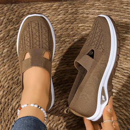 women's summer shoes - casual sneaker, Non-slip sole design, fly-woven upper is more skin-friendly sale shoes with free shipping Brown