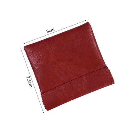 Pu Leather Coin Purse Women Men Small Mini Short Wallet Bag Money Change Key Earbuds Travel Credit Card Holder for Kids Girl
