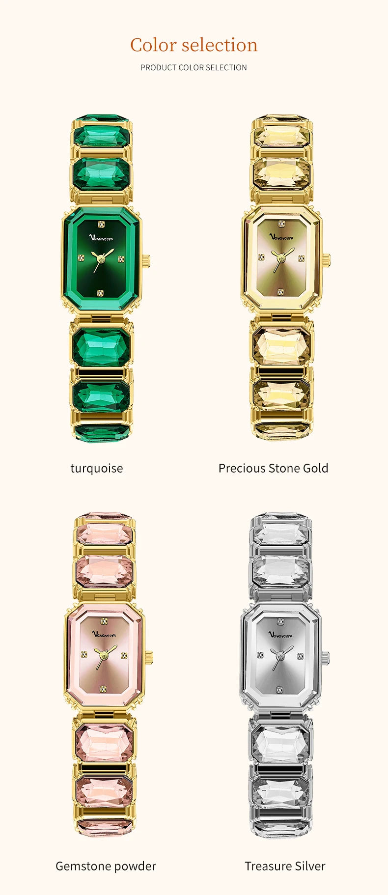 1PC Luxury Women's Watch Fashion Stainless Steel Gold Gorgeous Water Diamond Square Quartz Movement Gift Wrist Watches for Women Badiee Stylez