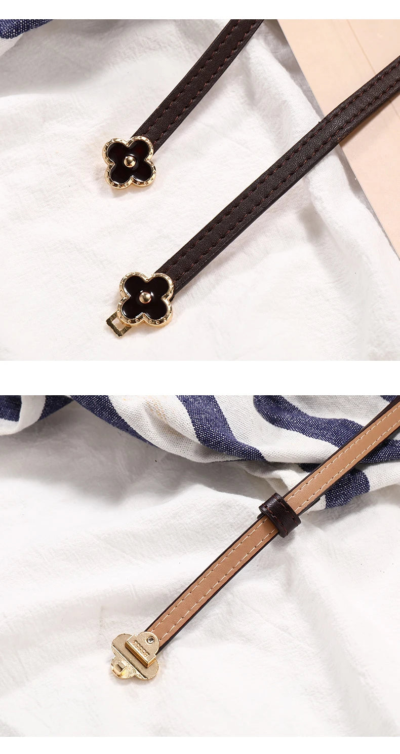 Belt female models super leather hundred with 2023 new belt ladies pin buckle fashion decoration jeans belt cowhide simple Badiee Stylez