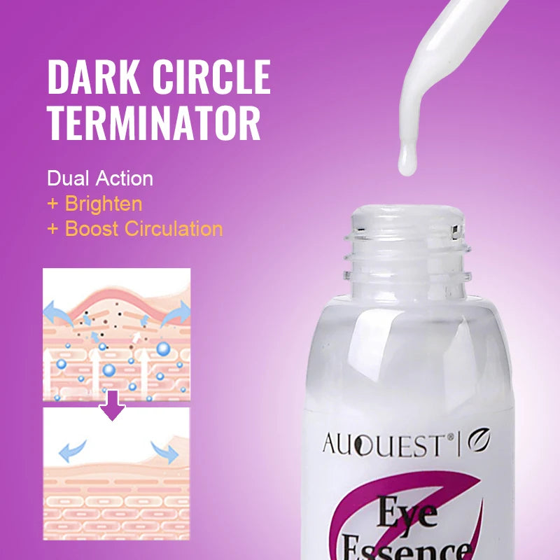 AUQUEST Anti Dark Circles Eye Serum Eye Bags Removal Caffeine Eye Cream Fade Fine Line Hyaluronic Acid Anti-Puffiness Skin Care