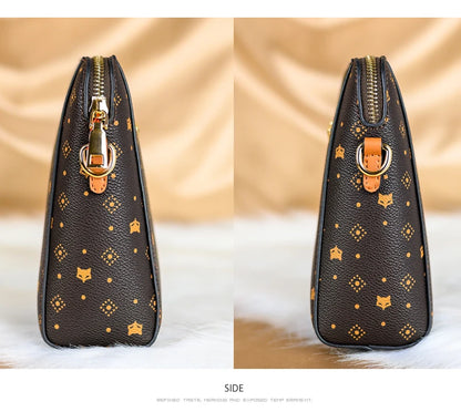 FOXER Woman Small Monogram Cellphone Bag Vintage Shoulder Bag Girl Mini Crossbody Bag PVC Lady Messenger Bag Gift for Wife,Lover