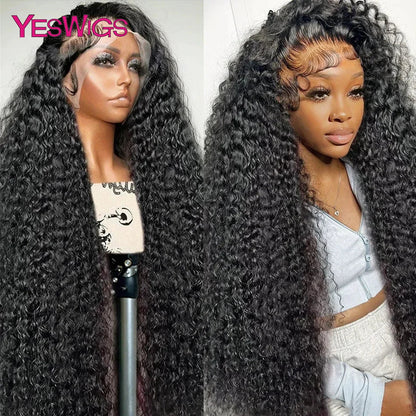 HD 13x6 Deep Curly Lace Front Human Hair Wigs On Sale Vietnamese 30 36 Inch Water Wave Glueless Lace Frontal Wig 100% Human Hair Badiee Stylez