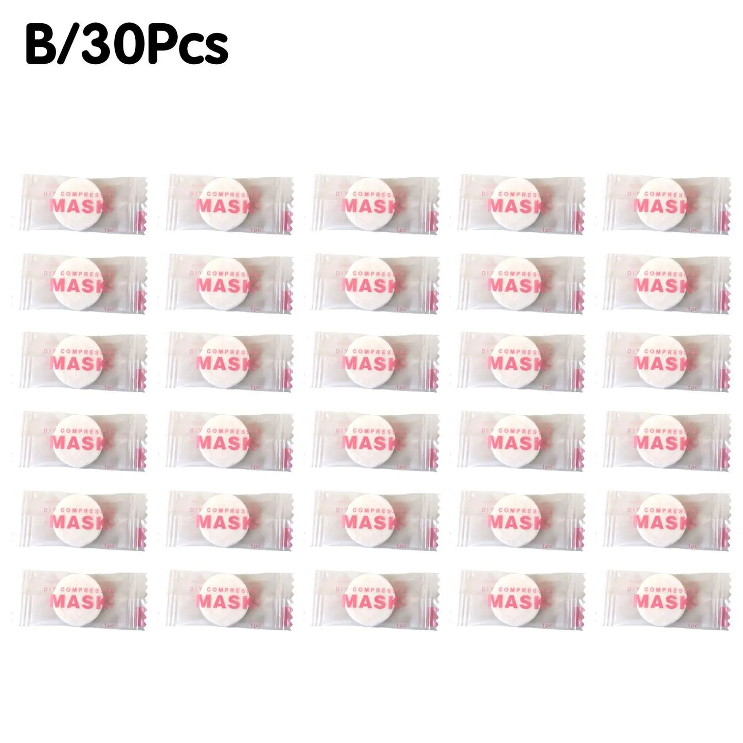 NEW High-end 30/50PCS Disposable Compressed Facial Mask Portable Non-woven Face Mask Facial Towel Coin Cotton Wrapped Tissues A CN