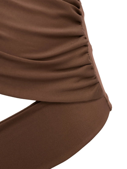 Europe and the United States solid color hanging neck small tube top hollowed out umbilical slim hot girl suspender vest