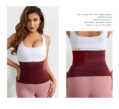 Women Hook and Loop Abdominal Slimming Bandages with Elastic Wrap Daily Use and Effective for Post-Gym Maternity Supplies