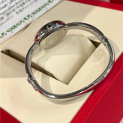 Fashion Brand Wrist Watches Woman Girl Oval Diamond Crystal Bracelet Style Quartz Steel Metal Band Luxury Clock CA192