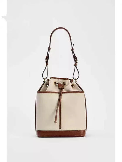 Fashion Denim Bucket Bags for Women Luxury Designer Handbags High Quality Canvas Shoulder Bag 2025 New Drawstring Women's Bag