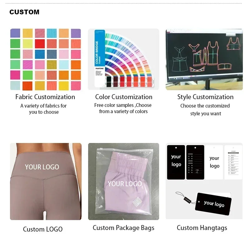 NO LOGO 2PCS Gym Set Women Strappy Yoga Bra Top High Waist Workout Scrunch Shorts Sports Suit Seamless Yoga Set Fitness Clothes Badiee Stylez