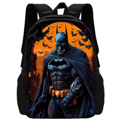 Child Superhero Batmans School Backpack with Lunch Bags ,Pencil Bags ,School Bags for Boys Girls Best Gift XHOO1-SB-049-A4