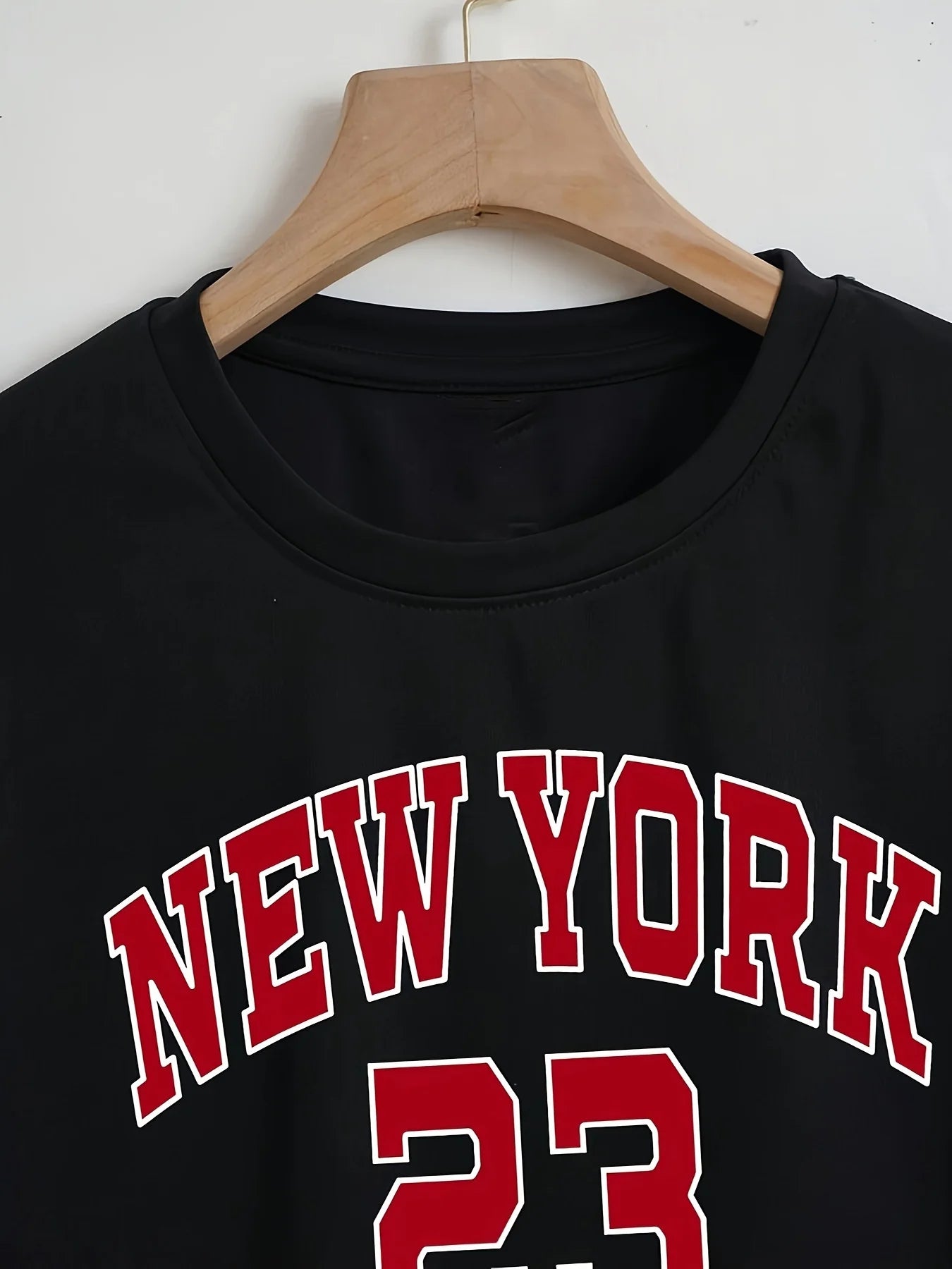 New York Letter Print Crop T-shirt, Casual Crew Neck Short Sleeve Top, Women's Clothing