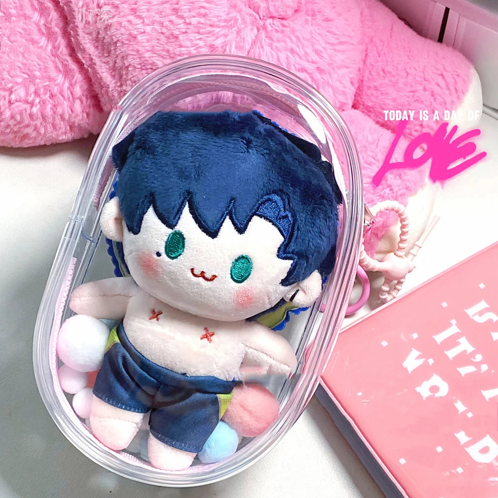 Transparent Outdoor Bag with Keychain Mystery Doll Display Storage Bags Dust-Proof Organizer Pouches Classic Doll Storage Bags