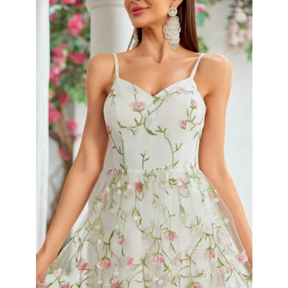 European and American Style Mesh New Embroidered Dress, Photo Party, Dance Party, Embroidered Evening Dress, Sweet Dress, 2025 Badiee Stylez