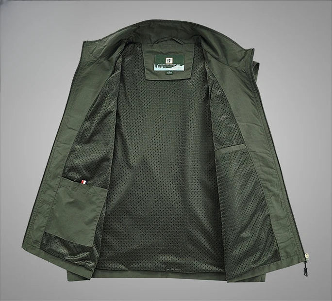 Men's Summer vest 2024 Thin Style Multi Pocket Waterproof Durable Large Size Casual Outdoor Travel Vest Men's Sleeveless Jacket