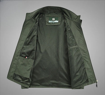 Men's Summer vest 2024 Thin Style Multi Pocket Waterproof Durable Large Size Casual Outdoor Travel Vest Men's Sleeveless Jacket