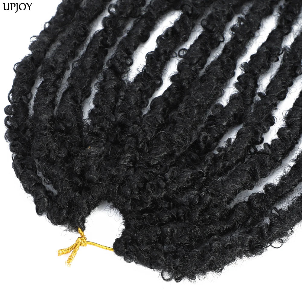 Butterfly Locs Crochet Hair 12 inch Handmade Butterfly Soft Locs Crochet Hair Extensions Synthetic Braiding Hair 12Strands/pack Badiee Stylez