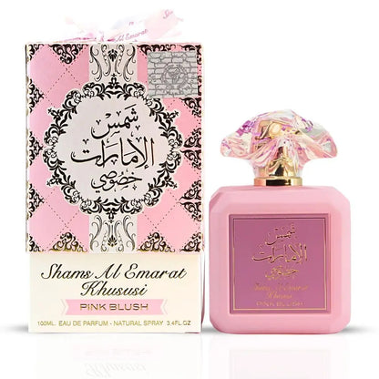 Ard Al Zaafaran Arabian Perfume Pink Blush Shams Al Emarat Khususi Blush Perfume for Women Eau De Parfum - 100 ML (3.4 OZ) - Badiee Stylez
