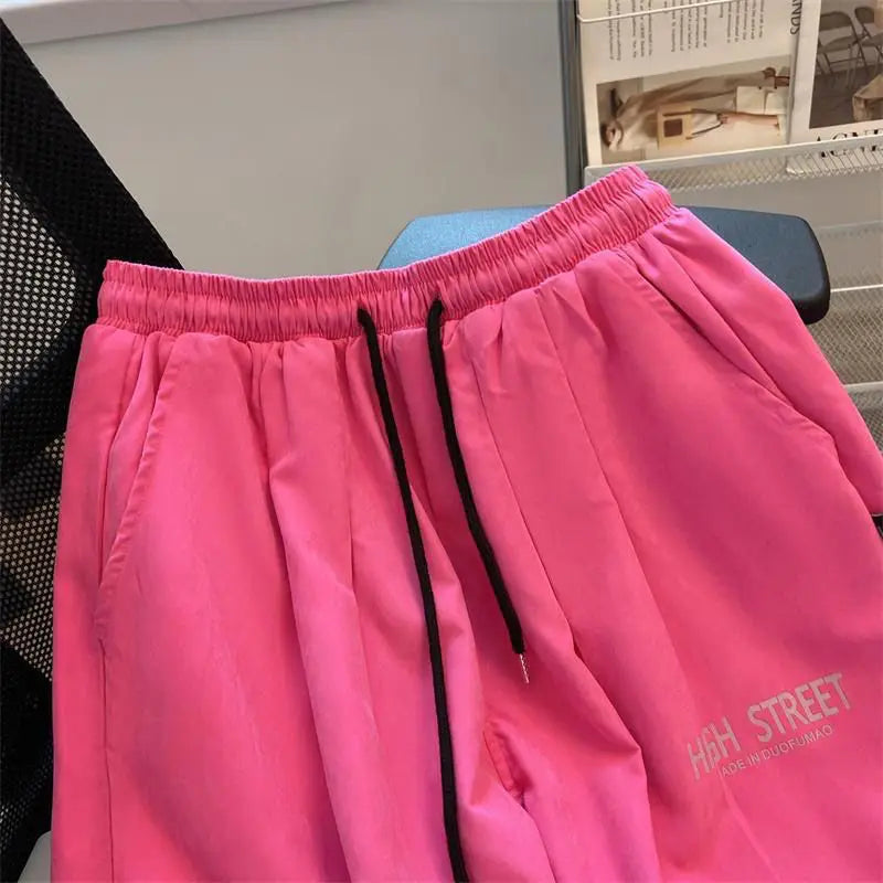 Summer Loose Short Sleeve Tops Ladies Casual Two Piece Set Summer Printing Women's Clothing New Fashion Elastic Waist Shorts