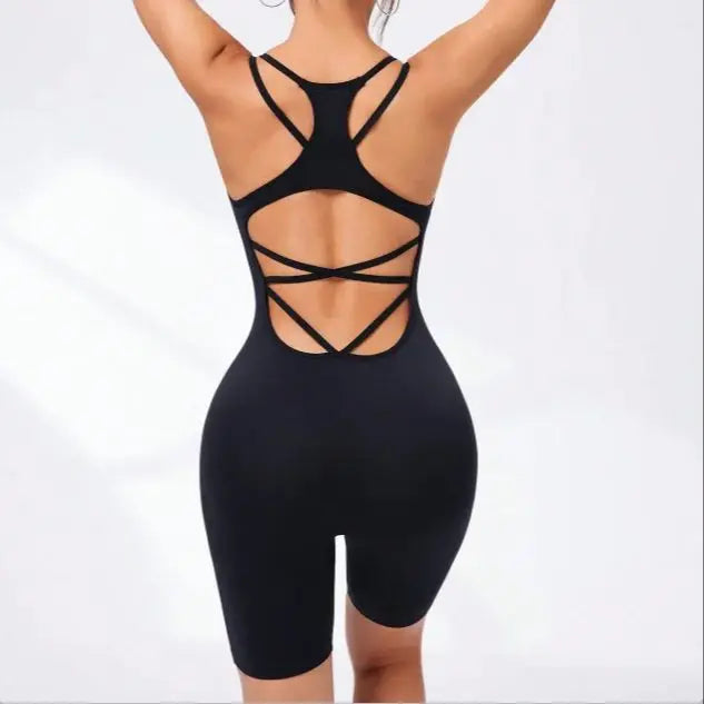 Jumpsuit Women Full Seasons Casual Fitness Sporty Playsuit Sleeveless Slim Activewear All In One Jumpsuit Clothing Lady