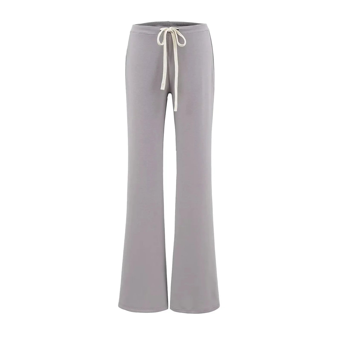 High waisted wide leg micro flared pants spring new style with a drooping feel, home stretch casual pants pantalones mujer