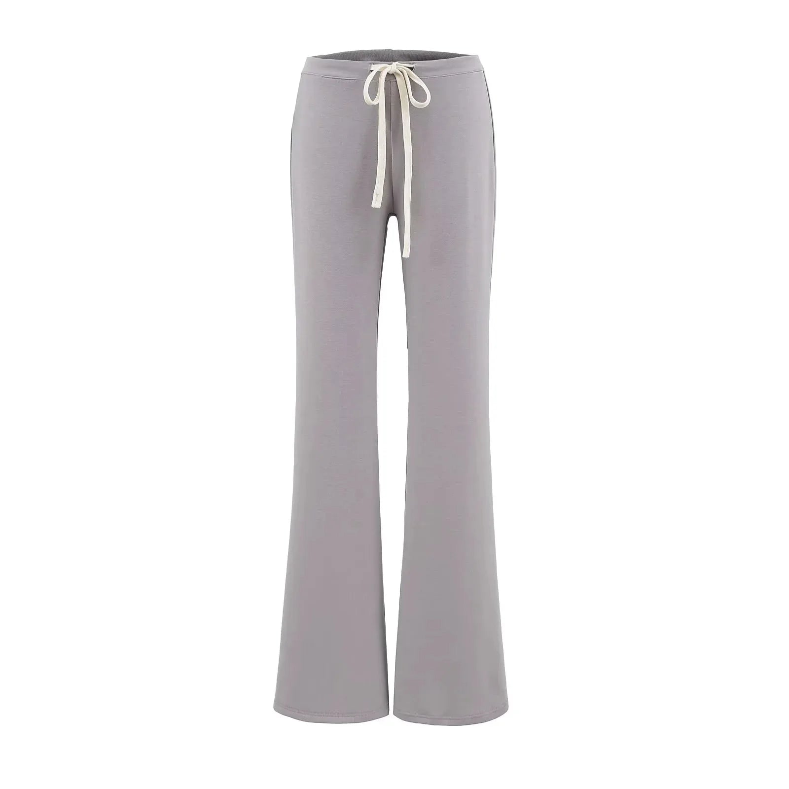 High waisted wide leg micro flared pants spring new style with a drooping feel, home stretch casual pants pantalones mujer