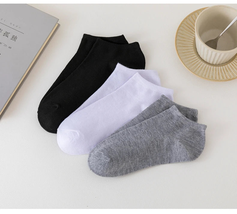 Unisex 40/20/10 Pairs of Solid Color Socks, Soft and Lightweight Ankle Socks, WOMEN'S Casual Boat Socks, Low Cut Ankle Socks Badiee Stylez
