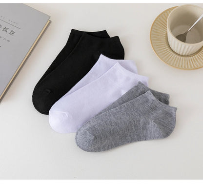 Unisex 40/20/10 Pairs of Solid Color Socks, Soft and Lightweight Ankle Socks, WOMEN'S Casual Boat Socks, Low Cut Ankle Socks Badiee Stylez