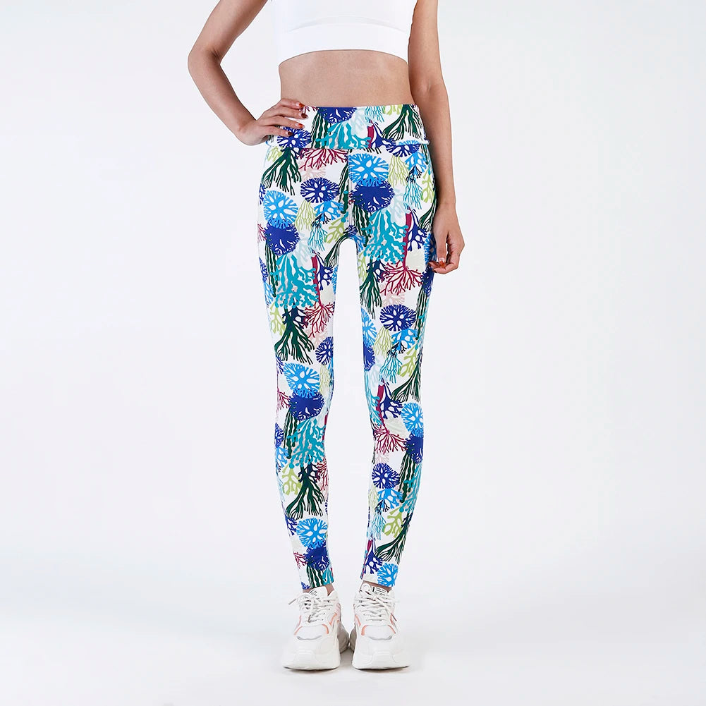 CUHAKCI High Waist Animal Printed Leggings Soft Stretchy Women Sexy Leopard Print Pencil Pants Sport Fitness Yoga Leggings S-2XL PD410Colored Hollow