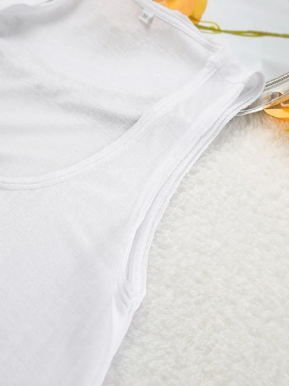 Marthaqiqi New Summer Female Nightgowns Suit Sexy Tank Tops Pajamas Sleeveless Sleepwear Pants Casual Ladies Nightie 2 Piece Set