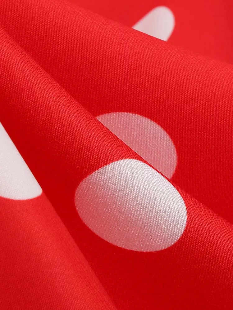 Off the Shoulder Elegant Vintage Party Dress Women Summer Polka Dot Ruffles A Line Midi Dresses Badiee Stylez