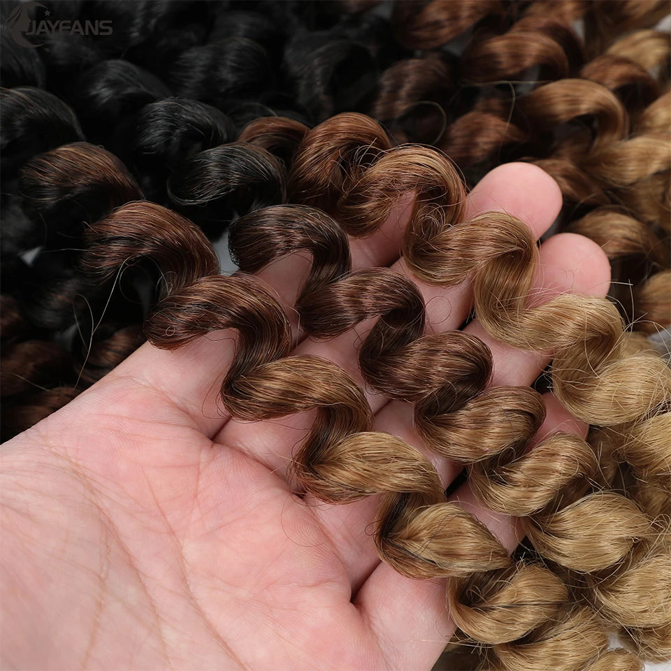 1- 5 Packs 8 inch Jumpy Wand Curl Jamaican Bounce Crochet Hair Natural Black Wand Curls Crochet Hair Short Curly Crochet Braids Badiee Stylez