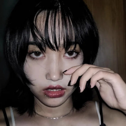 Stainless Steel Fake Nose Ring Sticker Non Piercied Lip Nails Ear Stud for Women Men Pack Fake Eyebrow Lip Piercing Body Jewelry Badiee Stylez