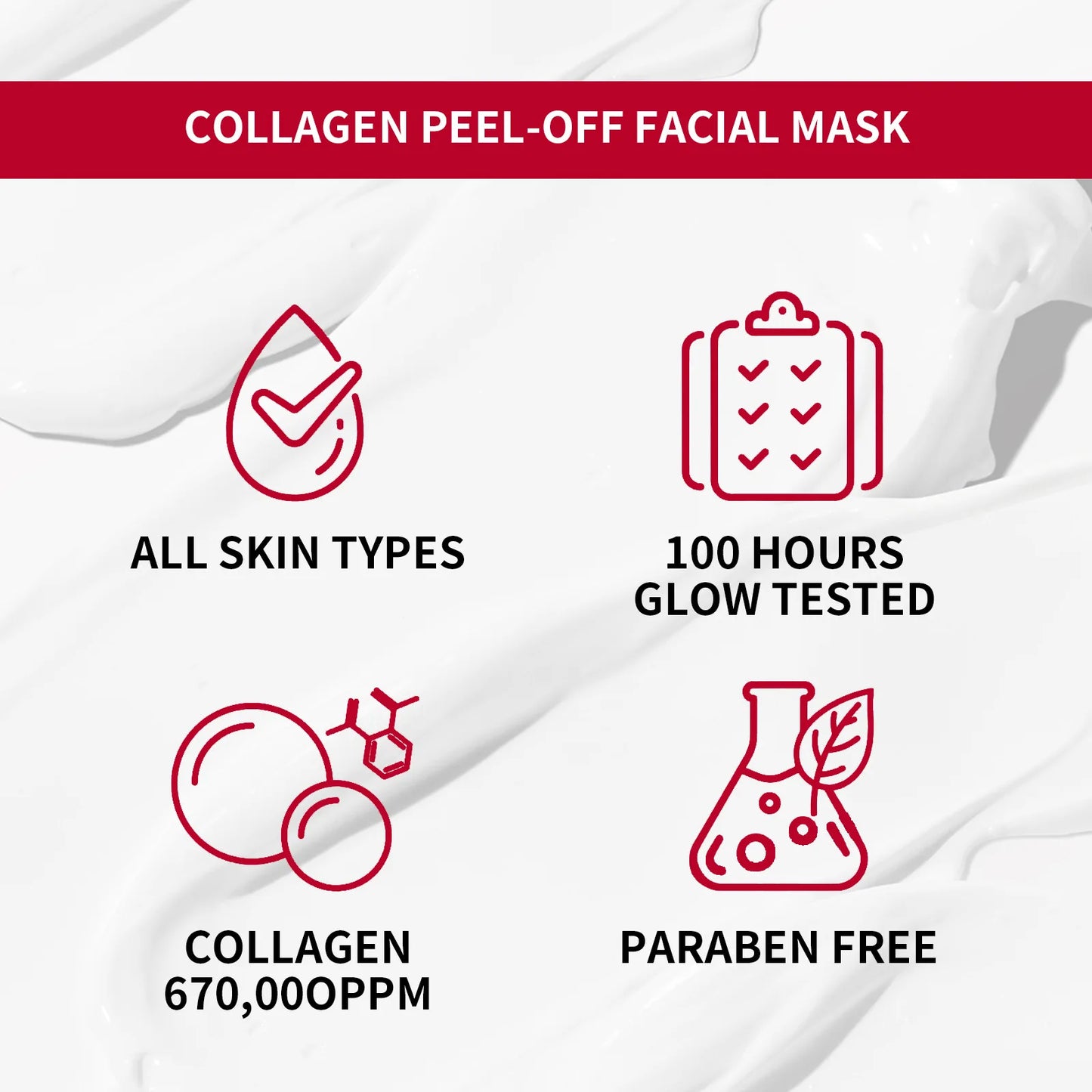 Real Collagen Fit, Collagen Wrapping Mask, Collagen 670,000ppm, Peel Off Facial Mask for elasticity, Hydrating, Glow, Glass Skin