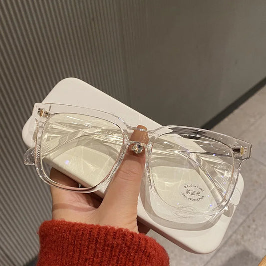 Transparent Computer Glasses Frame Women Men Anti Blue Light Round Glasses Blackout Glasses Optical Glasses Lenses Badiee Stylez