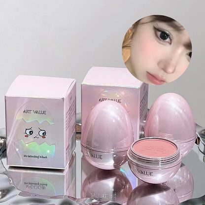 No-Mischief Blush - Multi-functional Solid Makeup Egg for Low-Saturation Gray-Pink Tint with Flawless Finish